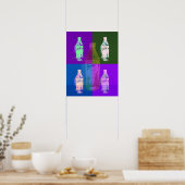 Pop kunstflessen poster (Keuken)