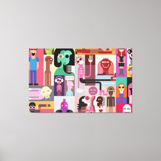 Pop kunstontwerp canvas afdruk (Voorkant)