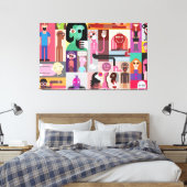 Pop kunstontwerp canvas afdruk (Insitu (Slaapkamer))