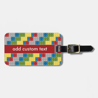 Pop Kunstpatroonkleurige stenen voor jongens Bagagelabel