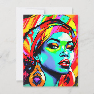 Pop Kunstportret Briefkaart