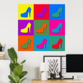 Pop kunstschoenen poster (Thuiskantoor)