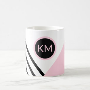 Pop Kunststrips en kleurenblok met uw monogram Koffiemok