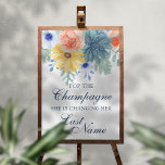 Pop La Fête des mariées Succulente Florale Champag<br><div class="desc">Pop The Champagne She Changing Son Nom Floral Succulent Macaron Fête des mariées Poster présente d'élégantes fleurs d'aquarelle sur un arrière - plan blanc. Personnalisez en modifiant le texte dans les zones de texte fournies. Conçu pour vous par ©Evco Studio www.zazzle.com/store/evcostudio</div>