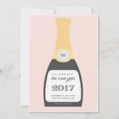 Pop le Champagne| Invitation de la fête du Nouvel  (Devant)