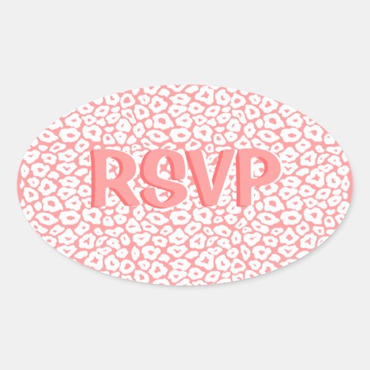 Pop Leopard Ovale Sticker (Voorkant)