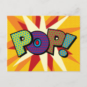 POP Leuke Retro Strip Pop Art Aankondigingskaart (Voorkant)