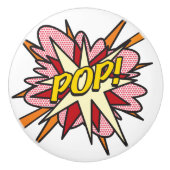 POP Leuke Retro Strip Pop Art Keramische Knop (Voorkant)