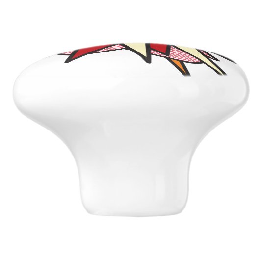 POP Leuke Retro Strip Pop Art Keramische Knop (Zijkant)