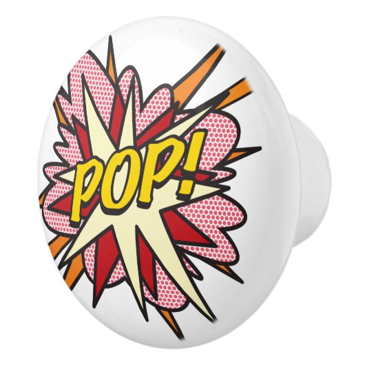 POP Leuke Retro Strip Pop Art Keramische Knop (Rechts)