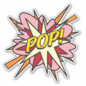 POP Leuke Retro Strip Pop Art Sticker (Voorkant)