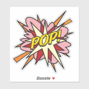 POP Leuke Retro Stripboek Pop Art Sticker