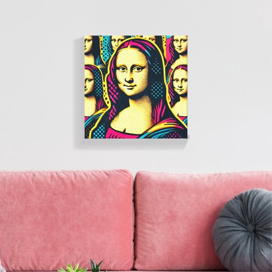 Pop Lisa Canvas Afdruk (Insitu (Woonkamer))
