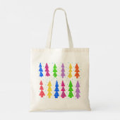 Pop met kleurrijke kerstbomen tote bag (Achterkant)