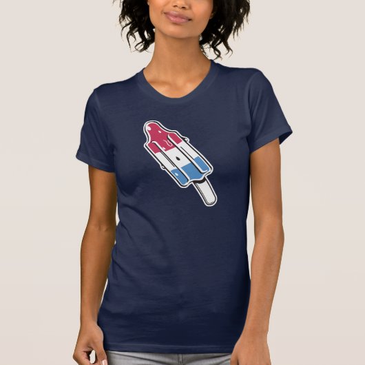 pop met retro-raketten t-shirt (Voorkant)