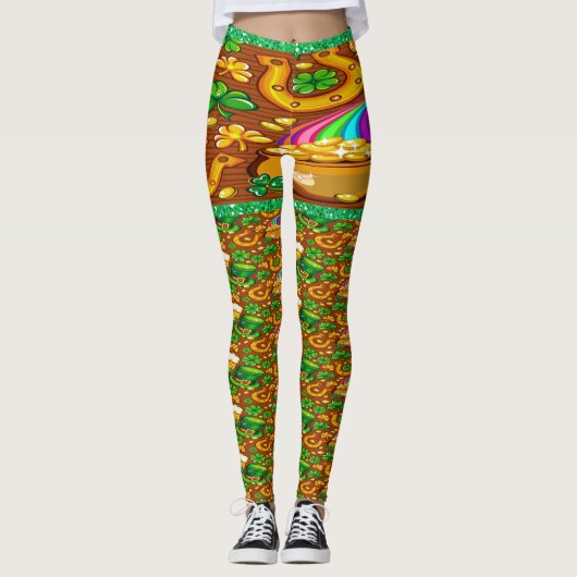 Pop Mode St. Patrick's Day Leggings (Voorkant)