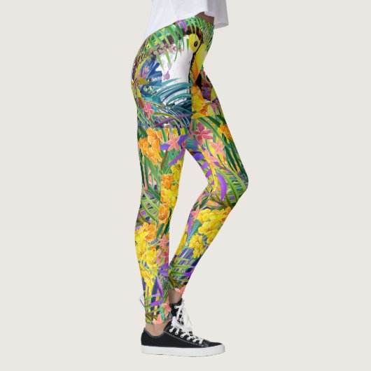 Pop Mode Tropical Toucan Leggings (Droite)