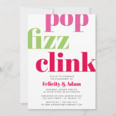 Pop moderne | Invitation de la partie d'engagement (Devant)