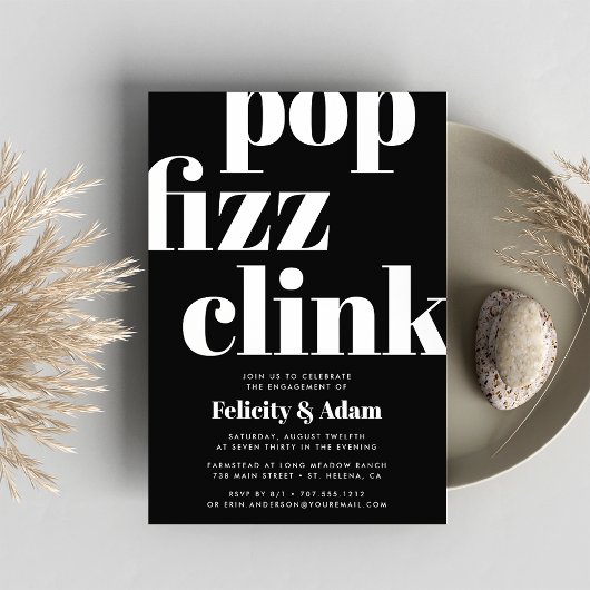 Pop moderne | Invitation de la partie d'engagement