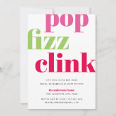 Pop moderne | Invitation du réveillon du Nouvel An (Devant)