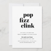 Pop moderne | Invitation du réveillon du Nouvel An (Devant)