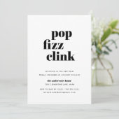 Pop moderne | Invitation du réveillon du Nouvel An (Debout devant)