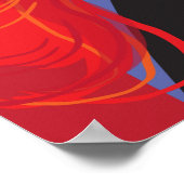 pop "Mooie Mode vrouw met koffiebeker" Art Poster (Hoek)