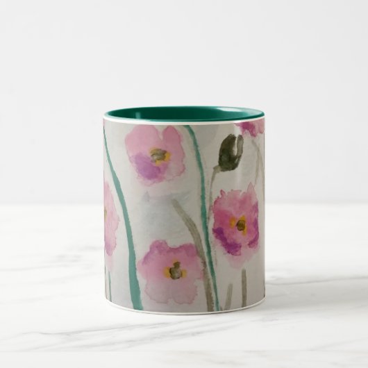 Pop Mug en fleurs roses (Centre)
