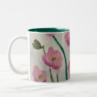 Pop Mug en fleurs roses