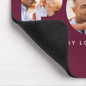 Pop multi-foto modern bogundy elegant muismat (Hoek)