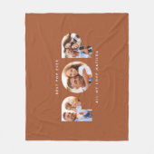 Pop multi-foto modern elegant terracotta gift fleece deken (Voorkant)