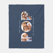 Pop multi-foto moderne typografie elegant gift fleece deken (Voorkant)