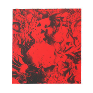 Pop musicus portretten in levendige rode kleuren k notitieblok