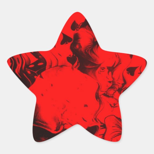 Pop musicus portretten in levendige rode kleuren k ster sticker (Voorkant)