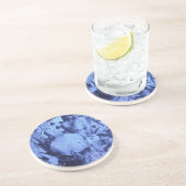 Pop Muzikanten Blauwe Paarse Art Print Zandsteen Onderzetter (Zijkant)