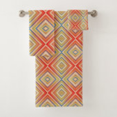 Pop Of Reds Alternatief Diamantpatroon Bad Handdoek (Insitu)