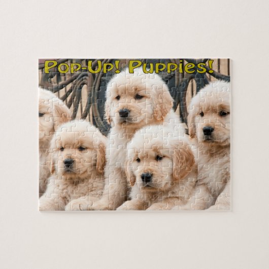 Pop omhoog! Puppies Legpuzzel (Horizontaal)