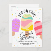 Pop On Over Anniversaire Fête Invitation Carte Pos (Devant / Derrière)