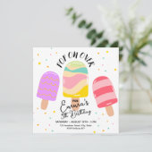 Pop On Over Anniversaire Fête Invitation Carte Pos (Debout devant)