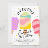 Pop On Over Anniversaire Fête Invitation Carte Pos (Devant)