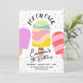 Pop On Over Anniversaire Fête Invitation Carte Pos (Debout devant)