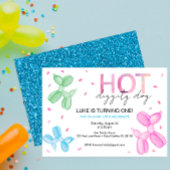 Pop On Over Bright Balloon Anniversaire Invitation
