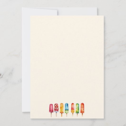Pop on Over Popsicle Custom Birthday Invitation (Dos)