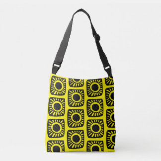 Pop ontwerp in geel crossbody tas