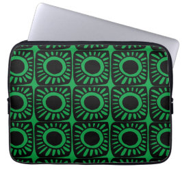Pop ontwerp in groen laptop sleeve