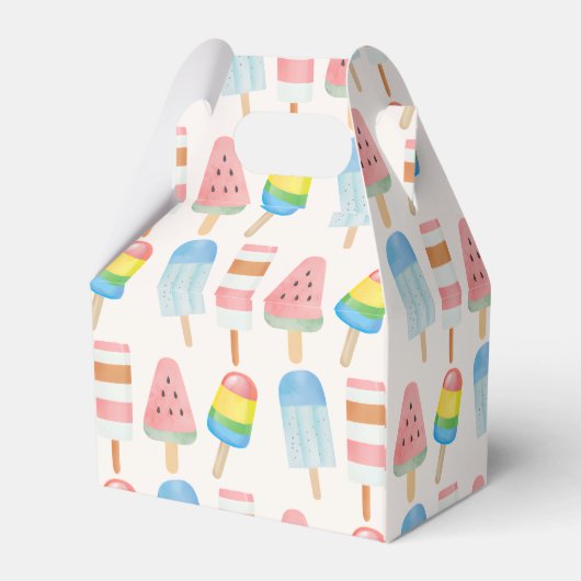 Pop op Over en Chill Ice-cream Kids Verjaardag Bedankdoosjes (Achterkant)