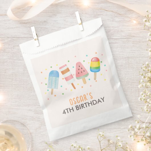 Pop op Over en Chill Ice-cream Kids Verjaardag Bedankzakje (Geknipt)