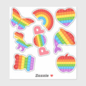 Pop op over! Pastel pop het kinder sticker pack (Vel)