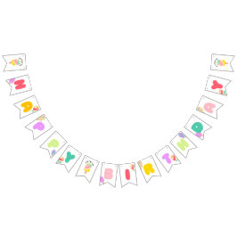 Pop op over verjaardagsfeestthema vlaggetjes