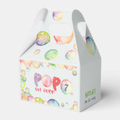 Pop op over! Zeepbellen verjaardags kind Bedankdoosjes (Voorkant Zijde)